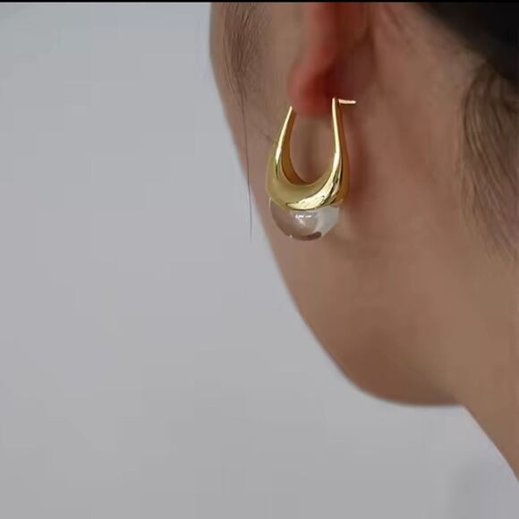 Vintage style hoop earrings N314 - Picture 1 of 4